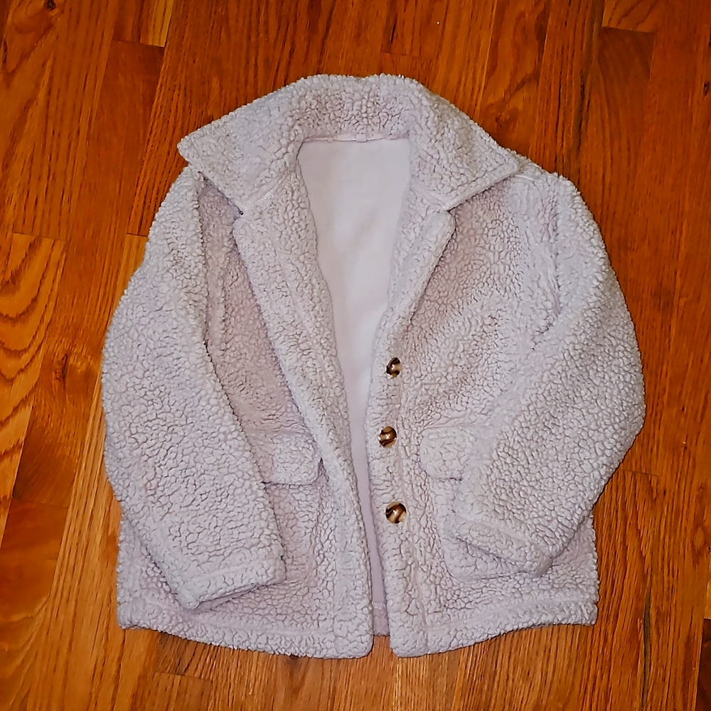 Girls small fleece jacket with buttons